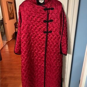 Movie VINTAGE 90'S VALENTINO INTIMO Red Robe CAFTAN GOWN Asian Smoking Jacket M